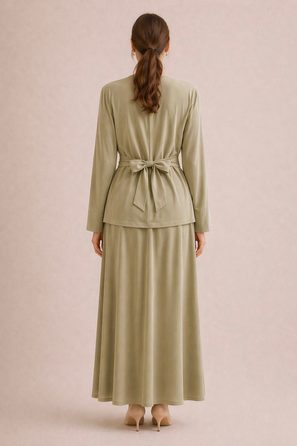 Cross Waist Skirt Set
