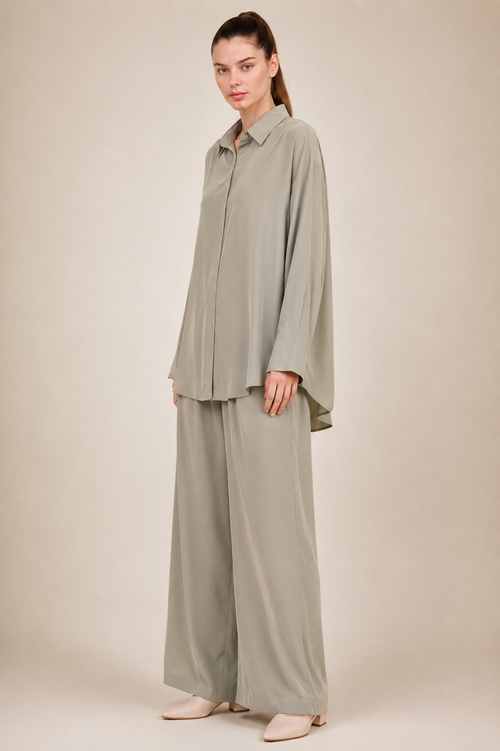 Adjustable Waist Shirt Pants Set