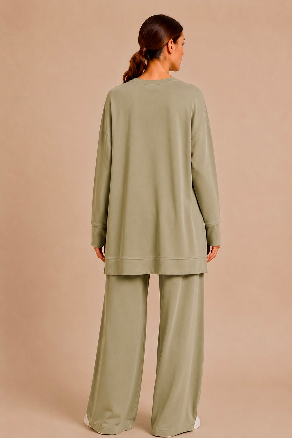Button Detail Pants Set