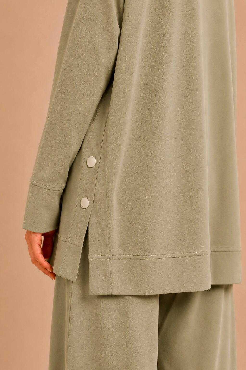 Button Detail Pants Set