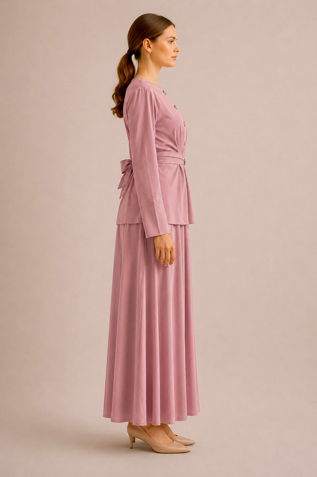Cross Waist Skirt Set