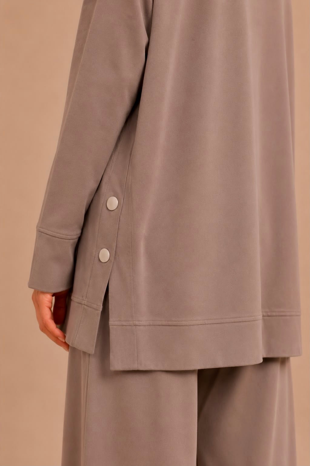 Button Detail Pants Set