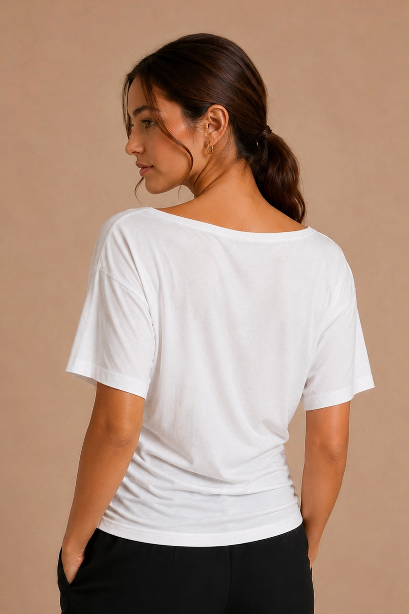 Gathered Waist Basic Top
