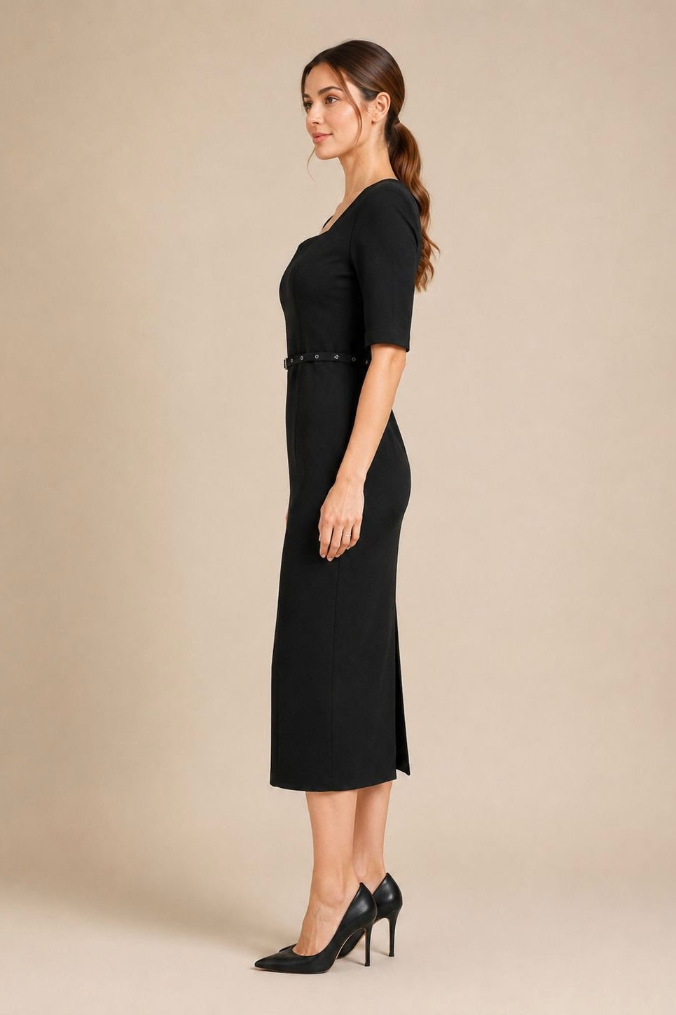 Soft Square Neck Dress