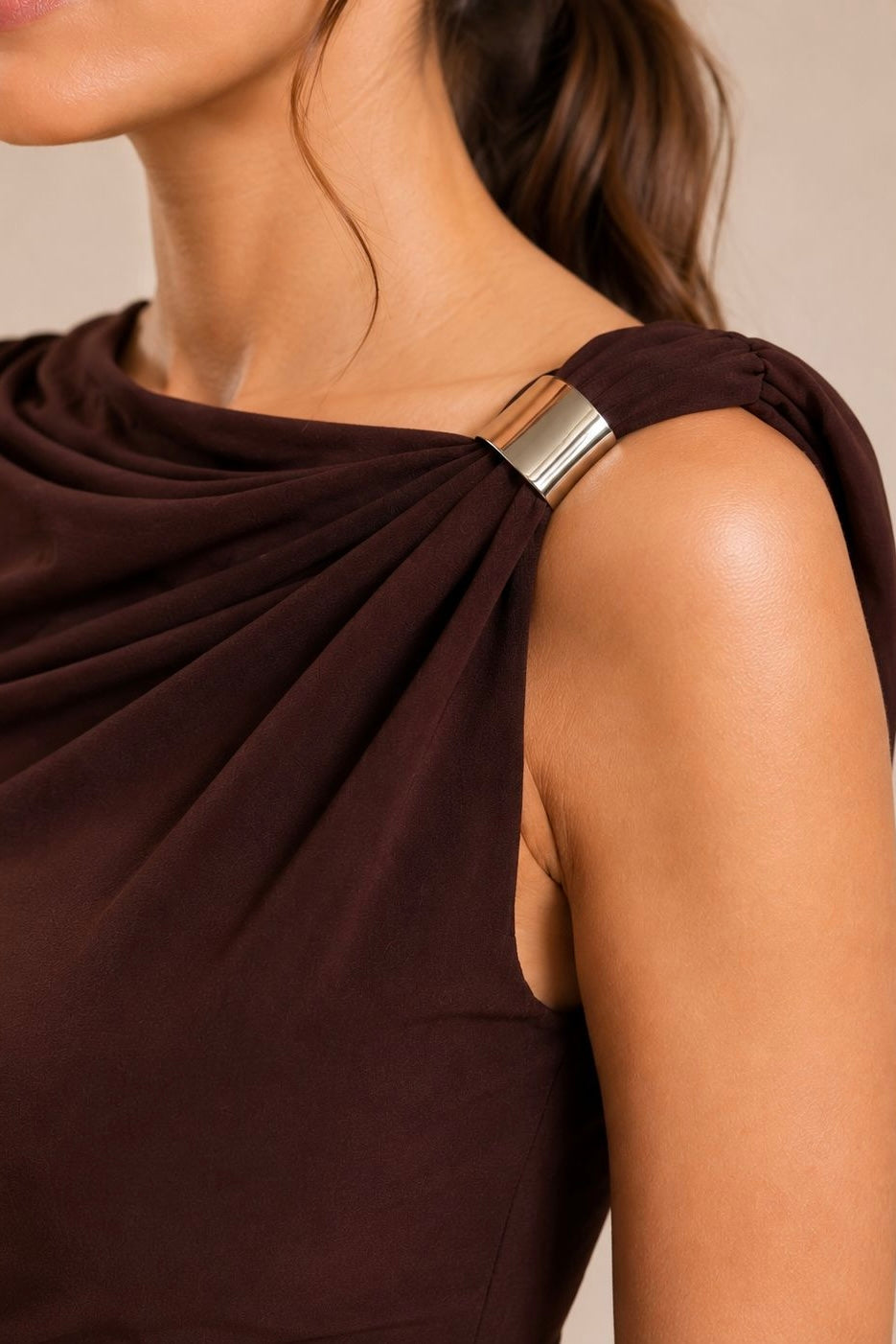 Draped Midi Dress