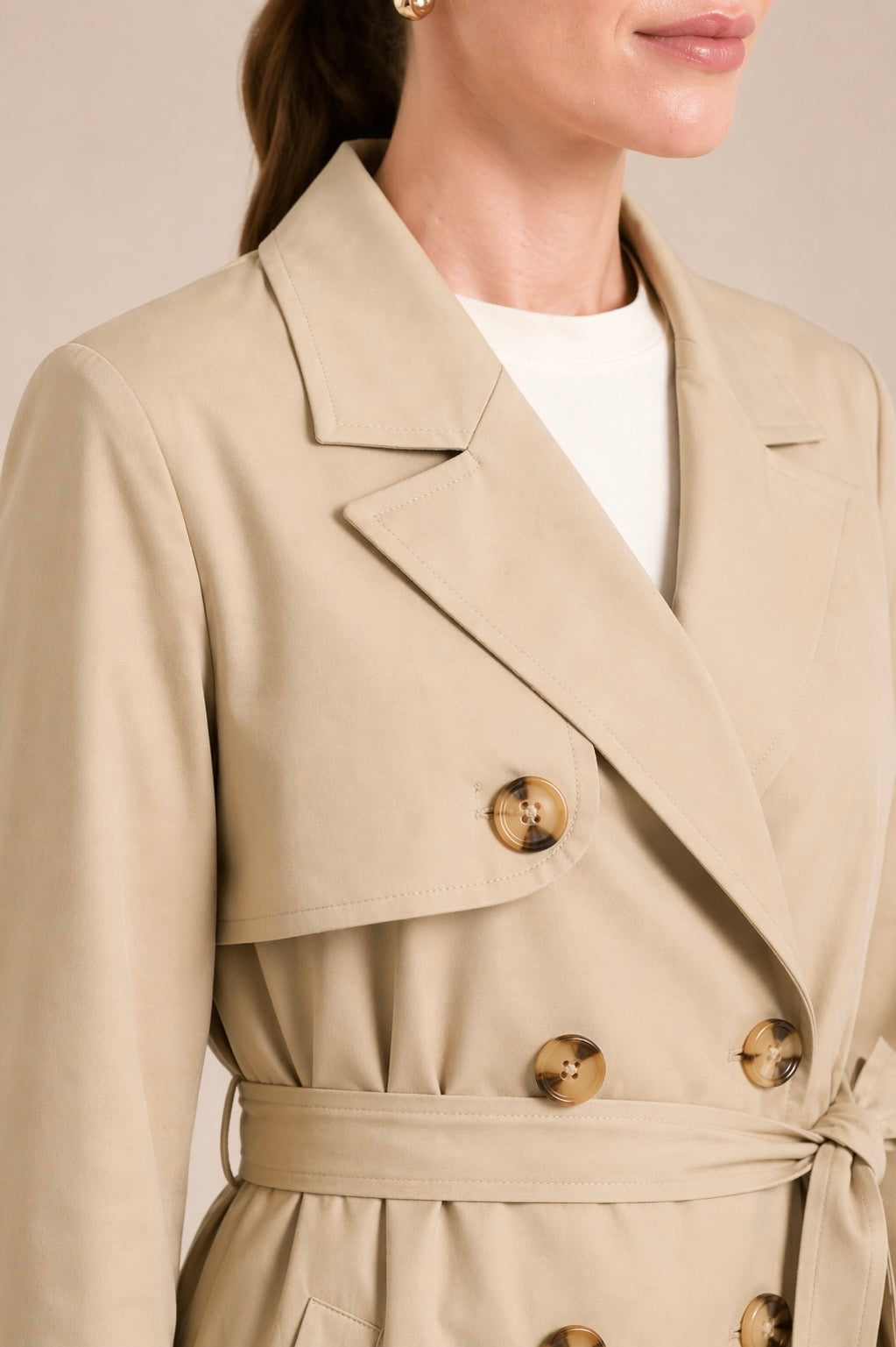 Long Belted Trench Coat