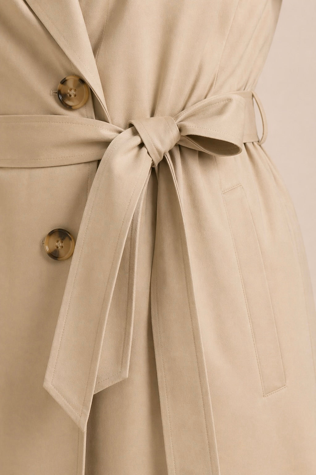 Long Belted Trench Coat