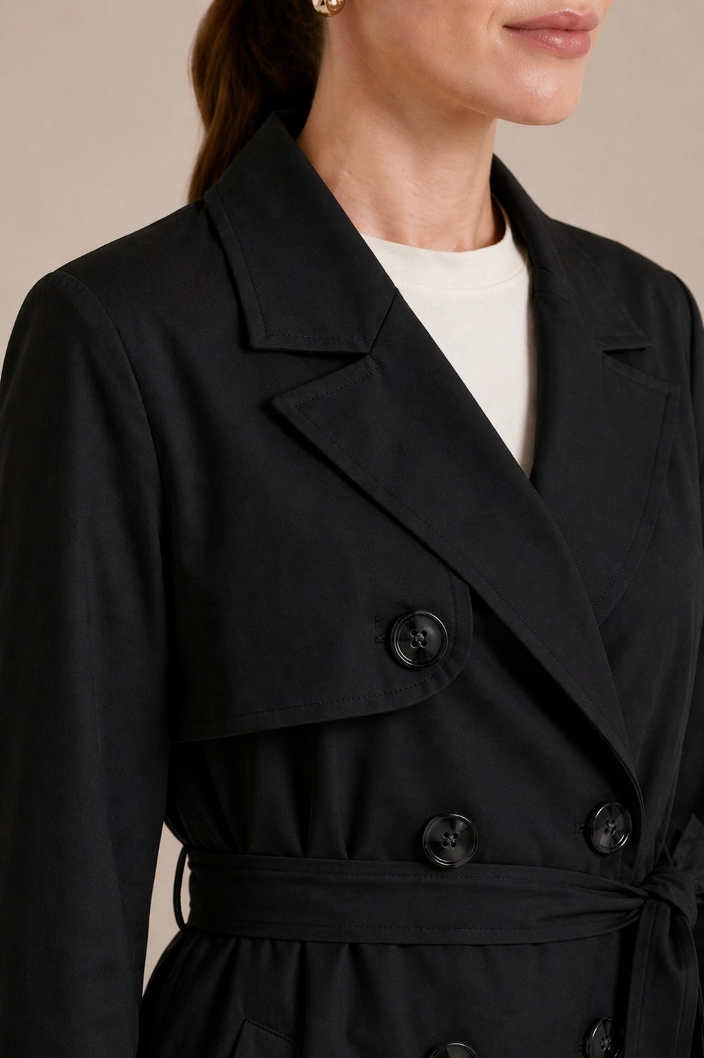 Long Belted Trench Coat