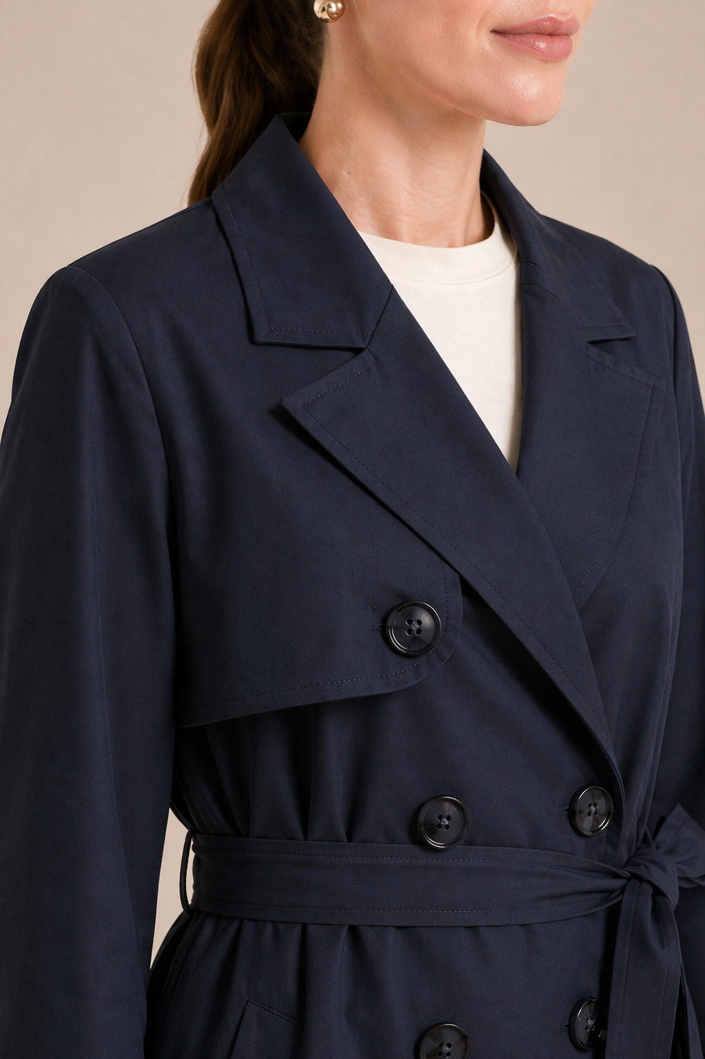 Long Belted Trench Coat