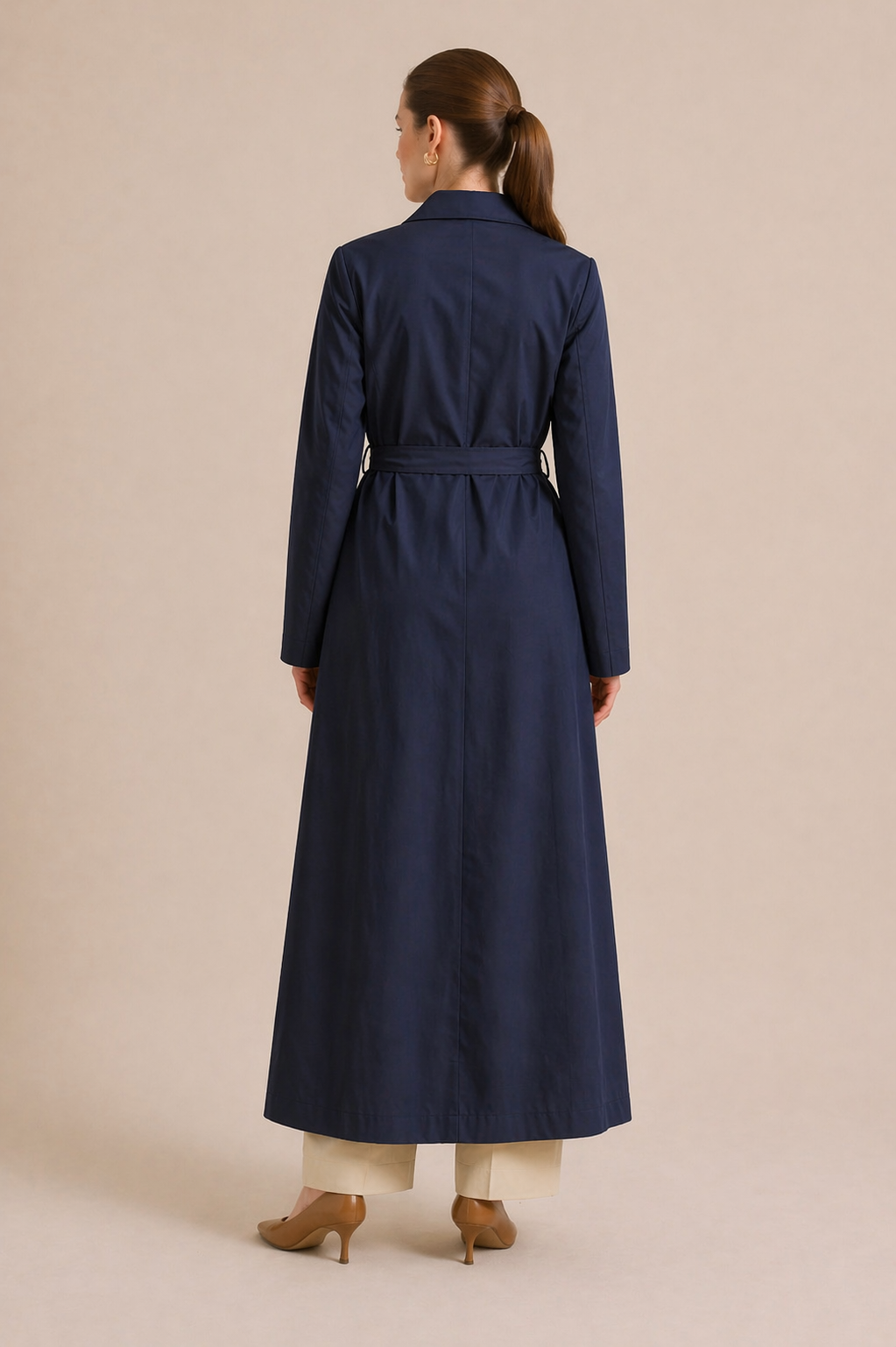 Long Belted Trench Coat