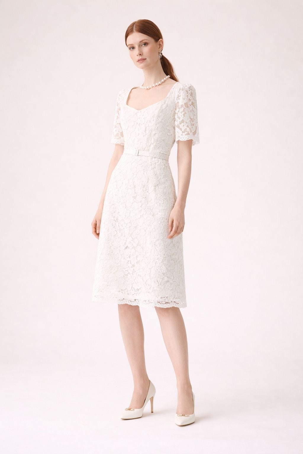 Short Sleeve Lace Dress