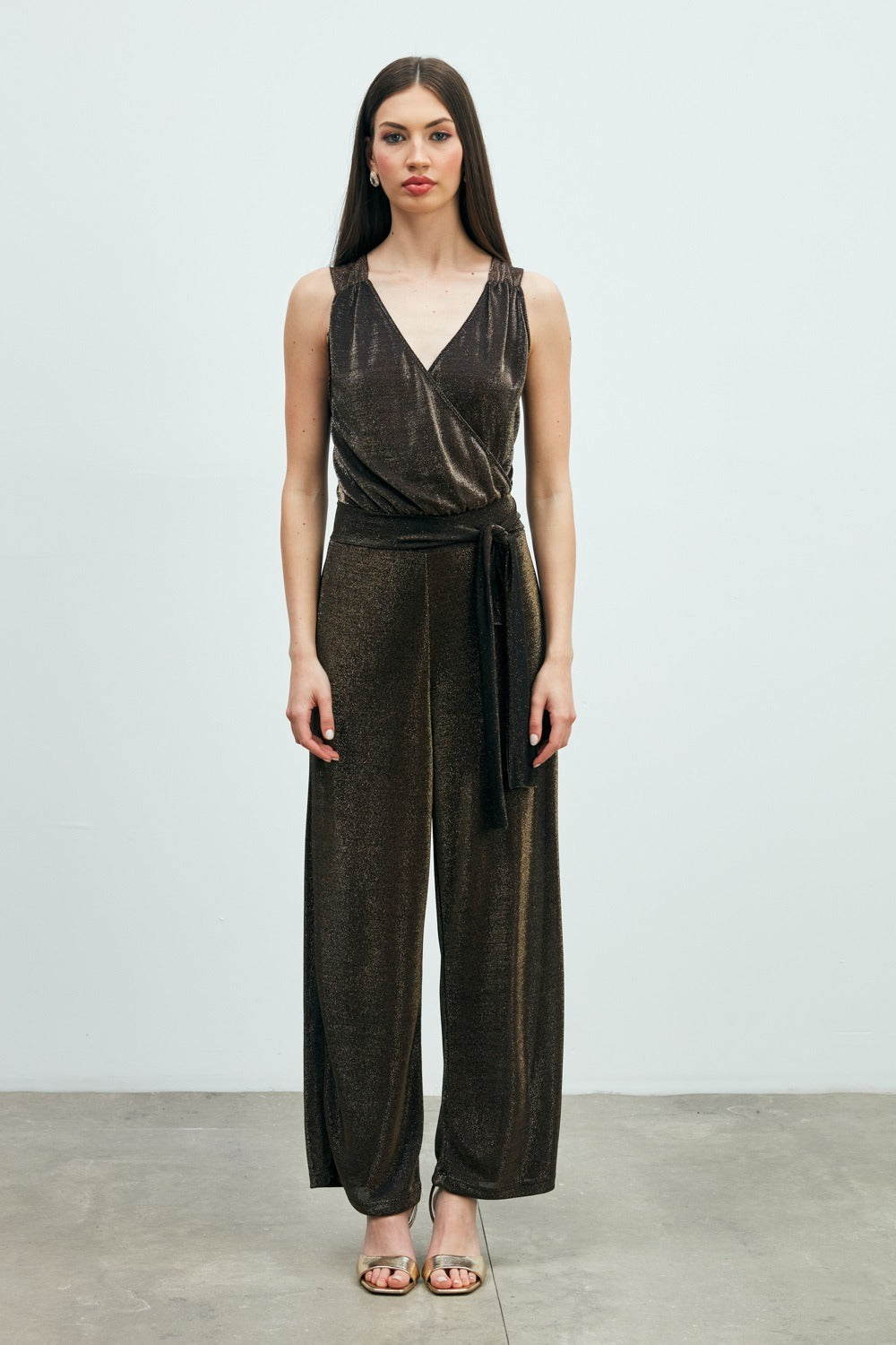 Wrap Cut Evening Jumpsuit