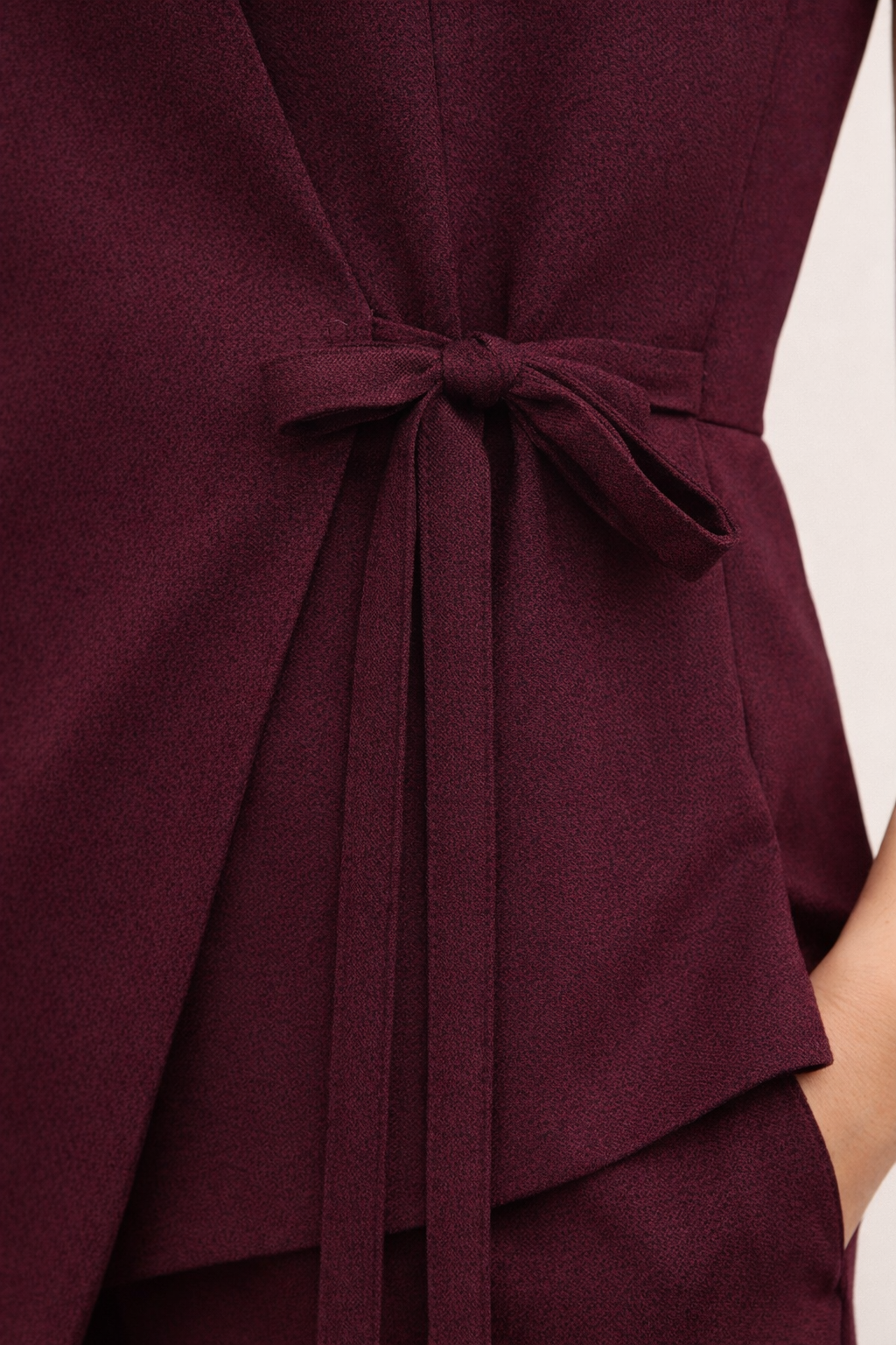 ‏Tailored Wrap Vest and Pants Suit