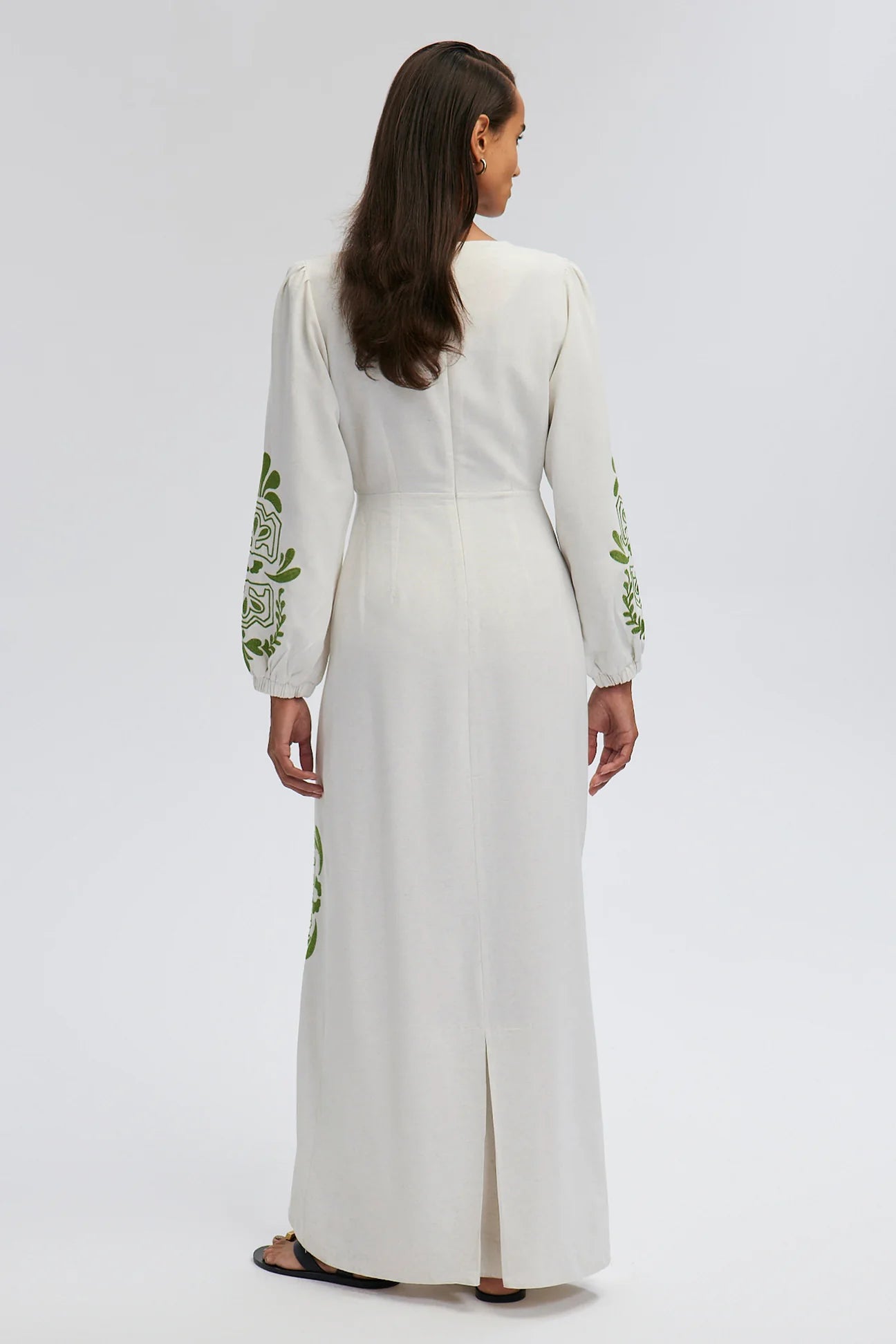 Linen Dress With Embroidery