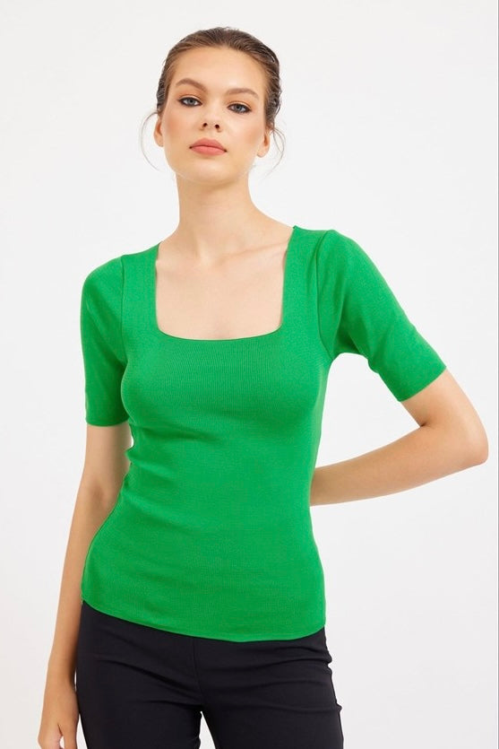 Basic Short Sleeve Blouse